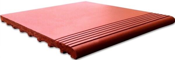 Cherry Red Natural Step Tread Round Edge Vulcan Terracotta