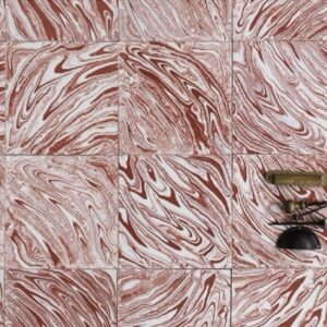 Red Wind Pattern Sibella Court Cement Encaustic Tile