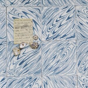 Ocean-blue Wind Pattern Sibella Court Cement Encaustic Tile