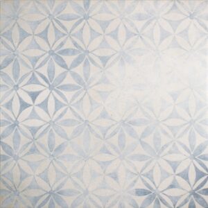 Blue and White In/Out Encaustic Style Tile