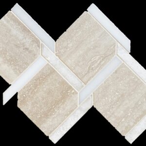 Pompon Weave Honed Marble Mosaic Tile