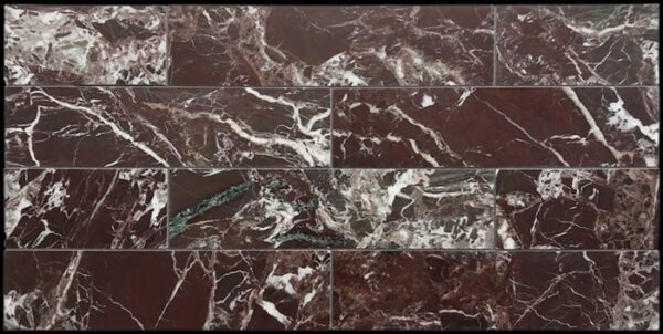 Rosso Levanto Hones Marble Subway Tile