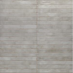 Light Grey Gloss Elongated Brick Shape Tile