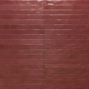 Red Gloss Elongated Brick Shape Tile