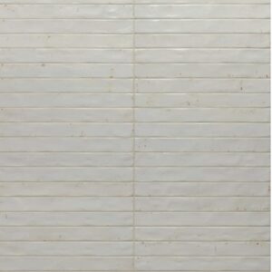 White Gloss Elongated Brick Shape Tile