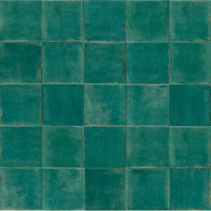 Mid Green Mix Gloss Zellige Style Mediterranean Tile