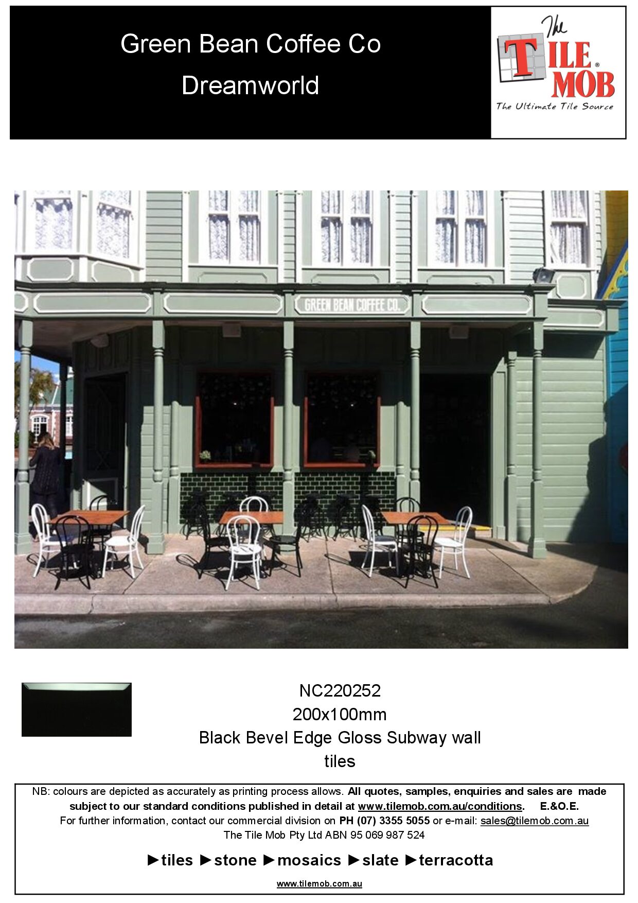 Green Bean Coffee Co Dreamworld — page 1