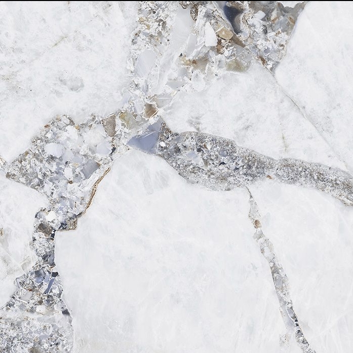 WHITE AND GREY MATT MARBLE STYLE PORCELAIN TILE