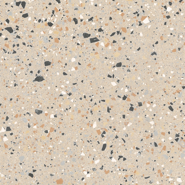 BEIGE MATT LARGE PORCELAIN CHIP TERRAZZO LOOK TILE