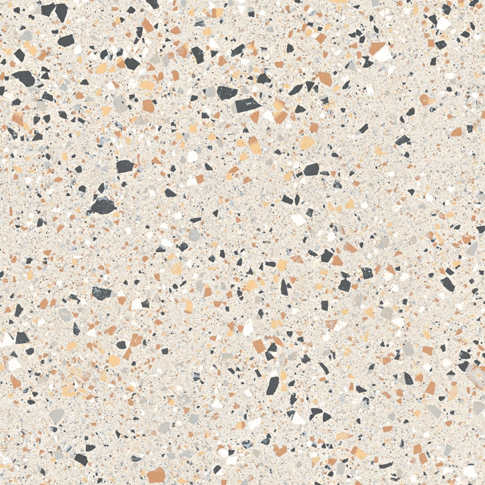 IVORY MATT LARGE PORCELAIN CHIP TERRAZZO LOOK TILE