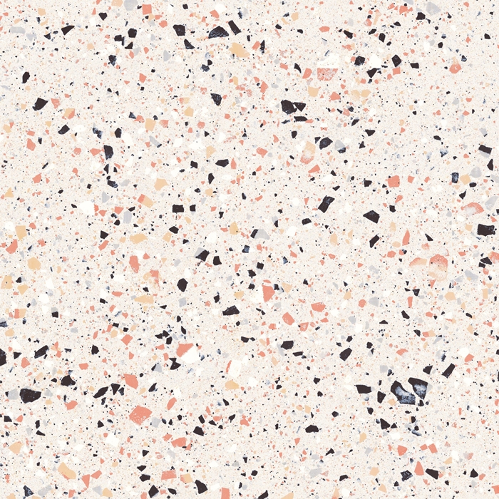 PINK MATT LARGE PORCELAIN CHIP TERRAZZO LOOK TILE