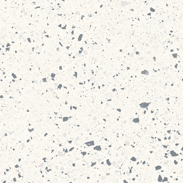 WHITE MATT LARGE PORCELAIN CHIP TERRAZZO LOOK TILE