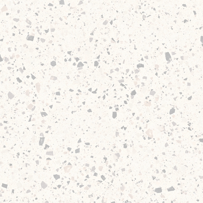 WHITE-GREY MATT LARGE PORCELAIN CHIP TERRAZZO LOOK TILE