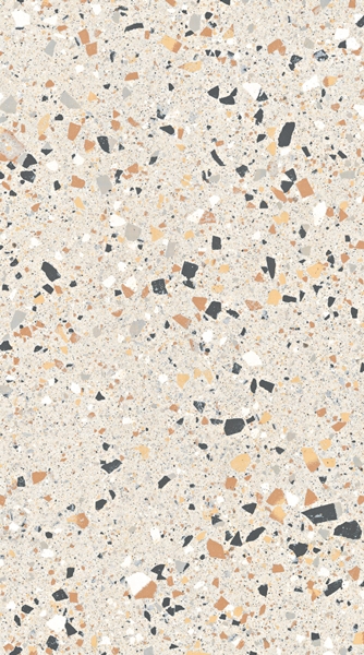 IVORY MATT LARGE PORCELAIN CHIP TERRAZZO LOOK TILE