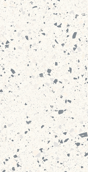 WHITE MATT LARGE PORCELAIN CHIP TERRAZZO LOOK TILE