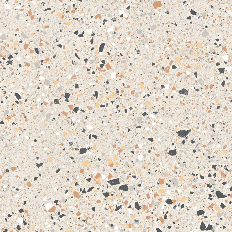 IVORY MATT LARGE PORCELAIN CHIP TERRAZZO LOOK TILE