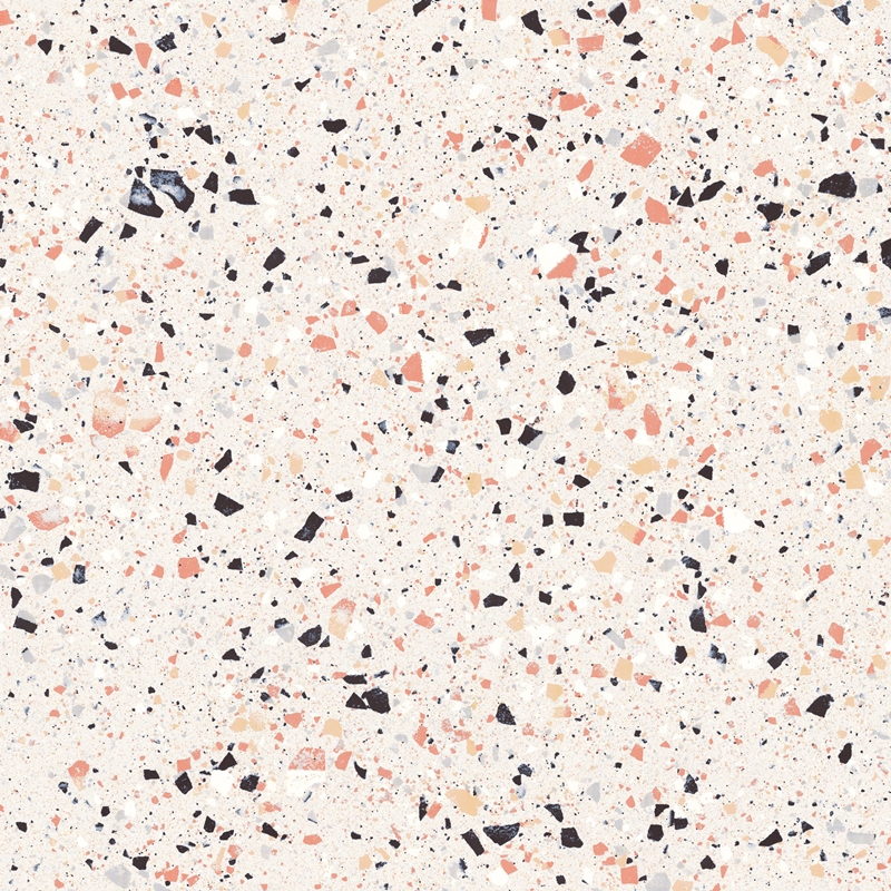 PINK MATT LARGE PORCELAIN CHIP TERRAZZO LOOK TILE