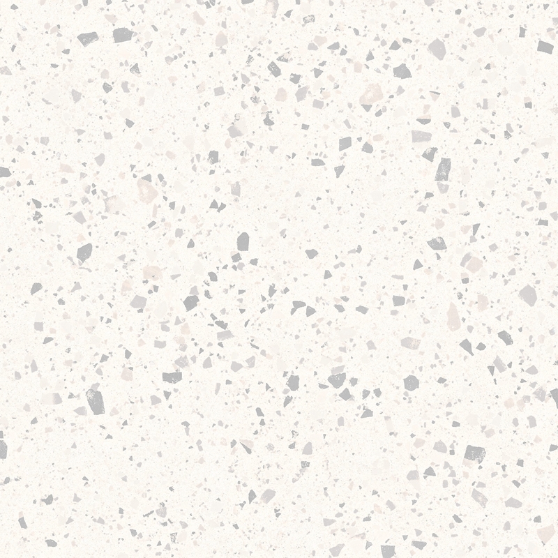 WHITE-GREY MATT LARGE PORCELAIN CHIP TERRAZZO LOOK TILE