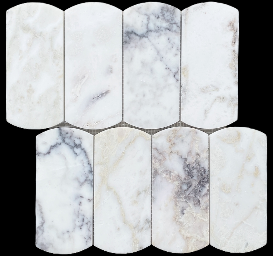 VIOLA ORO ARCO HONED MARBLE MOSAIC