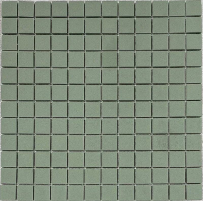 GREEN UNGLAZED SQUARE MOSAIC