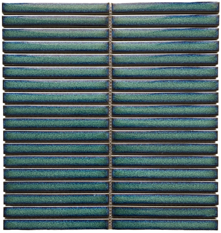 GREEN VINTAGE GLOSS LONG FINGER MOSAIC