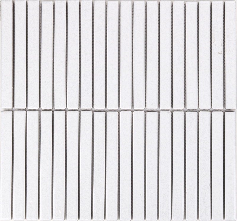 WHITE VINTAGE GLOSS CRACKLE LONG FINGER MOSAIC