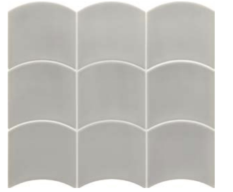 GREY GLOSS SCALE SHAPE WALL TILE